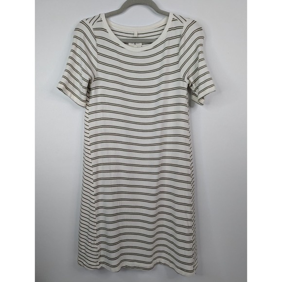 Lou & Grey XS Signature Soft Striped Short Sleeve T Shirt Knit Dress - Picture 1 of 10